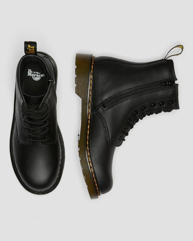 Dr Martens Youth 1460 Softy T Leren Veterlaarzen Kinderen Zwart | NL 110UZG